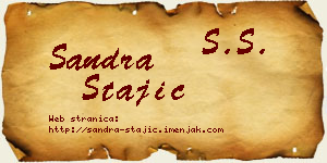 Sandra Stajić vizit kartica